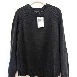 Jeanne Pierre Dark Charcoal Sweater, Size EL